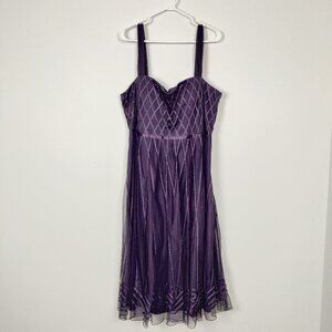 Jacques Vert Women's Midi Tulle Dress in Purple NEW Size 18 Whimsical Party